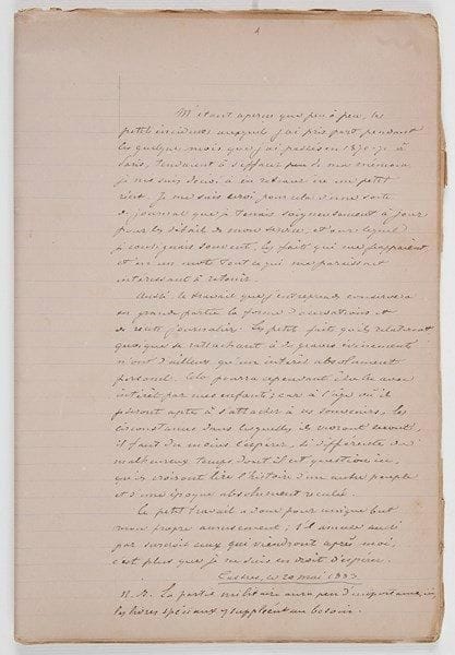 Guerre de 1870. 2 manuscrits, 1883-1886; cahier in-fol. de 29 pages, et cahier in-4 de 15 pages.{BR} Journal tenu par un lieutenant au 20e bataillon, 4e compagnie de la Garde mobile, originaire du Tarn, envoyé à Paris: intéressant témoignage mis au net du 13 août au 7 septembre (inachevé).{BR} Extrait des notes laissées par le general T. Galland sur la guerre de 1870, d'après son journal publié dans Le Correspondant, 25 avril 1886 [Théodore Galland était alors chef de bataillon, puis lieutenant-colonel].{BR} On joint la chanson impr. du Chant des mobiles, et le brouillon d'une préface.{BR}
