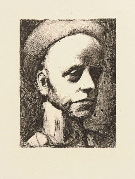 Georges ROUAULT (1871-1958)

Autoportraits I, II et III. 1926. Lithographie. 172 x 230 et 250 x 350. Rouault et Chapon 311, 342 et 343. Belles épreuves sur différents papiers, la 1re avant la signature à la pointe, la 2e sur japon, signée au crayon, la 3e tirée en noir seul. Rousseurs claires éparses. Toutes marges. Ens. 3 p.