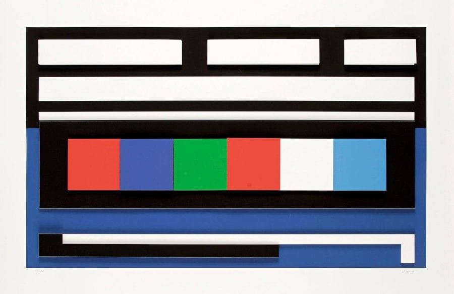 Geneviève CLAISSE (née en 1935)

Portugal (composition en relief). 2014. Sérigraphie en couleurs. 765 x 485. Très belle et fraîche épreuve sur vélin blanc, numérotée et signée au crayon. Toutes marges. Tirage à 30 épreuves. Timbre sec : Galerie F édition.