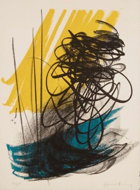 Hans HARTUNG (1904-1989)

Pl. pour San Lazzaro et ses amis - Hom-mage au fondateur de la revue XXe siècle, Paris, 1964-1975. Lithographie. [258 x 355]. Mason 210. Belle épreuve sur vélin, revêtue d'une justification et d'une signature au crayon (non garanties), avec texte imprimé au verso. Toutes marges non ébarbées.