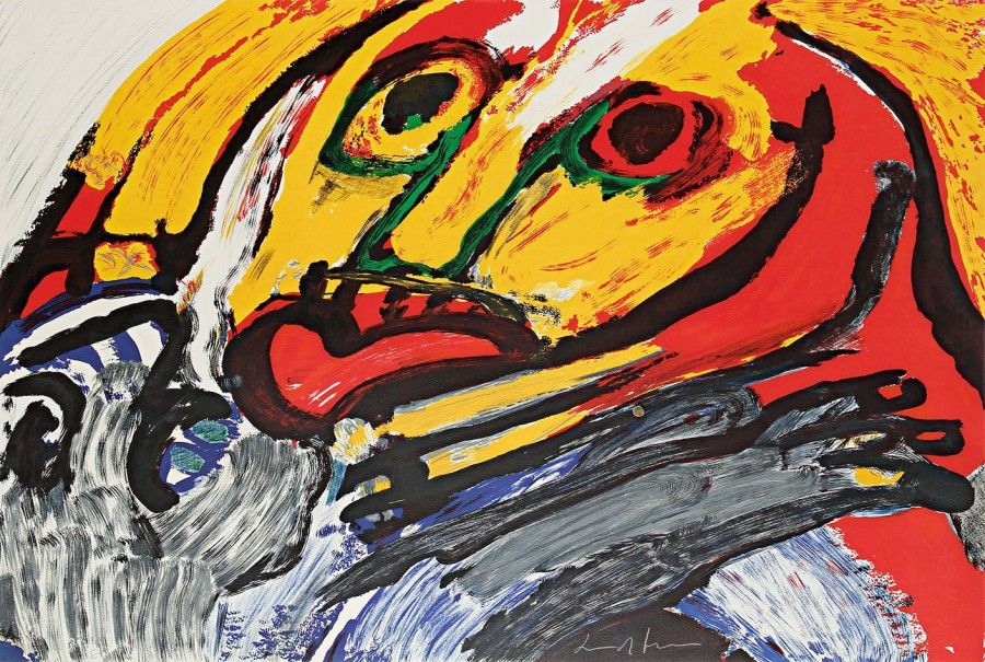 Bengt Lindström (suédois, 1925-2008)

L'Homme venu du sud. 1990. Lithographie. 755 x 555. Impression en couleurs. Très belle épreuve tirée pleines marges sur vélin, justifiée « E.A. » et signée à la mine de plomb. Tirage à 99 épreuves. Cadre.