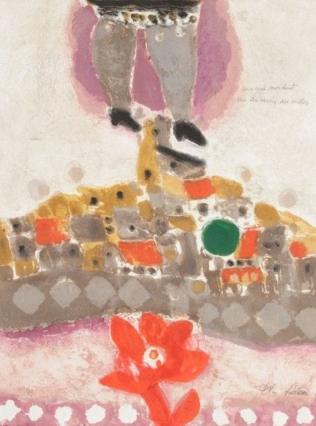 Théo TOBIASSE (1927-1993)

Ceux qui marchent sur les parois des villes
Gravure au carborundum
Signée et numérotée sur 99.

64 x 48 cm