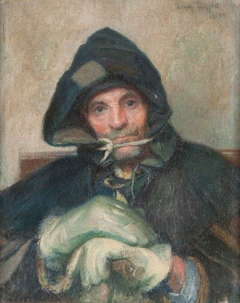 Jean DIFFRE (1864 - 1921)

Marin
Huile sur toile.
Signée en haut à gauche et contresignée au dos.
(Restaurations).
48 x 38 cm 
