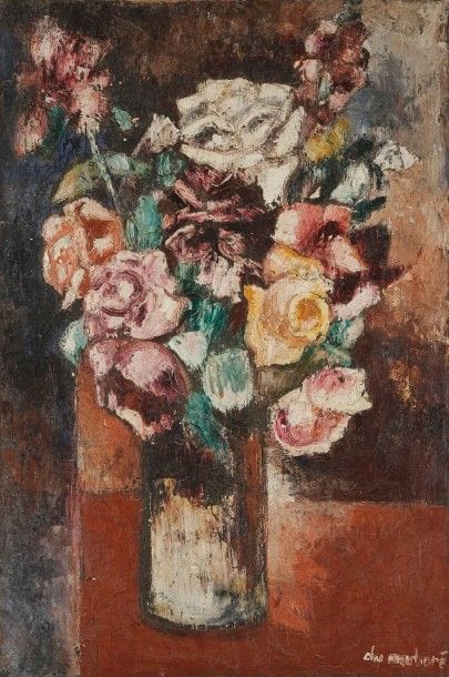 Jean du MARBORE (1896-1933)

Vase de roses
Huile sur toile.
Signée en bas à droite.
(Petits manques).
81 x 54 cm