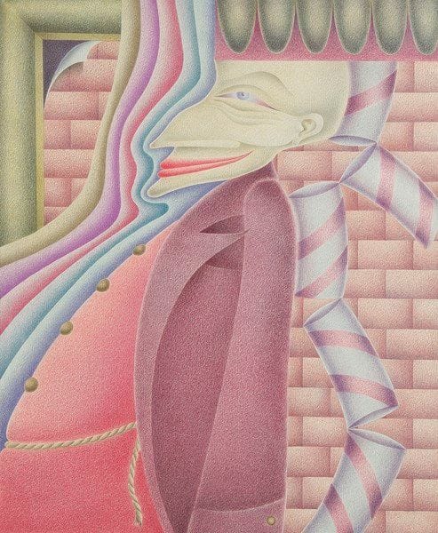 Vladimir TCHERNYCHEV (né en 1952)

Personnage, 1982
Huile sur toile.
Signée et datée en bas à droite.
66 x 55 cm