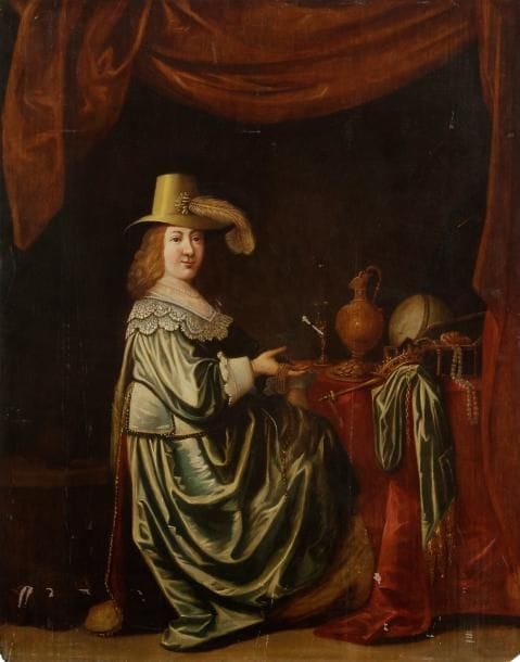 École FLAMANDE du XIXe siècle

Portrait de femme avec des bijoux
Panneau de chêne, trois planches, non parqueté.
87 x 69,5 cm
Porte un monogramme en bas à gauche FH
Restaurations.
Sans cadre