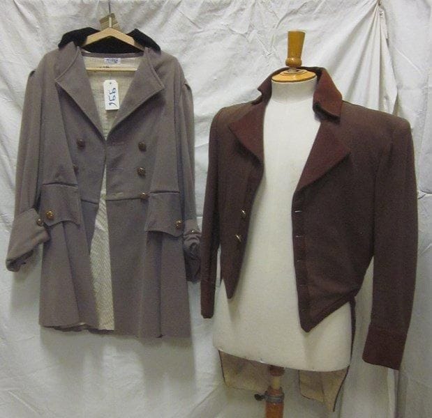 Deux vestes, style XVIIIe portées par Monsieur Jean-Louis Barrault.