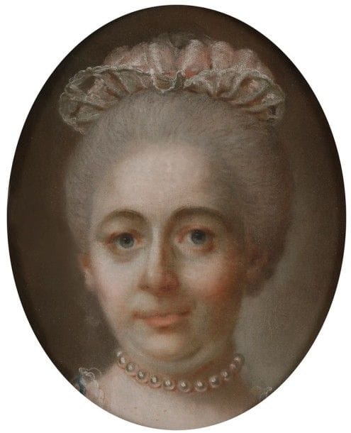 École FRANÇAISE du XVIIIe siècle
Portrait de femme au collier de perle
Pastel ovale.
29 x 23,5 cm