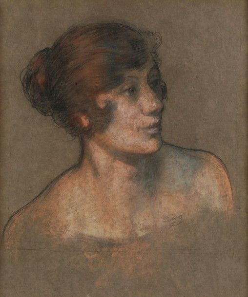 Émile Quentin BRIN (Paris 1863 - 1950)

Portrait de femme
Pastel sur papier brun.
42,5 x 35,5 cm
Annoté au dos du montage.
Piqûres.