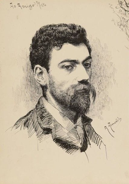 Rodolpho AMOEDO [brésilien] (1857-1941)

Portrait d'homme
Dessin à l'encre de Chine.
Signé en bas à droite.
Dédicacé.
29,5 x 21 cm