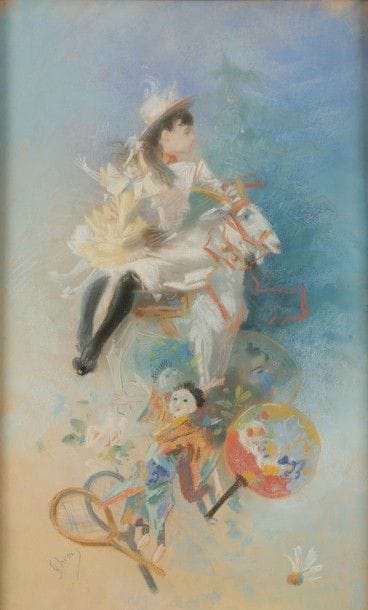 Jules CHÉRET (1836-1932)

Portrait de Mademoiselle R.
Pastel.
Signé en bas à gauche.
64 x 38,5 cm