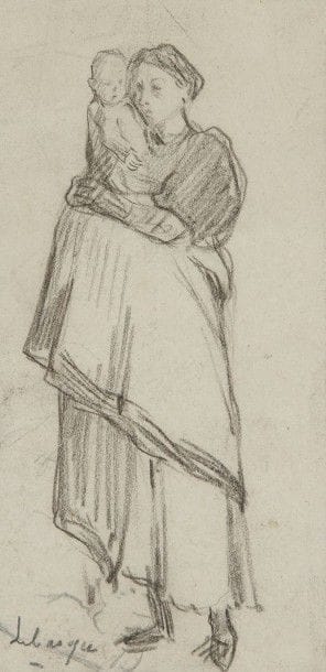 Henri LEBASQUE (1865-1937)

Femme portant son enfant
Dessin au fusain.
Signé en bas à gauche.
16 x 8 cm
Commentaire:
Nous remercions Madame Bazetoux d'avoir confirmé l'authenticité de cette oeuvre.