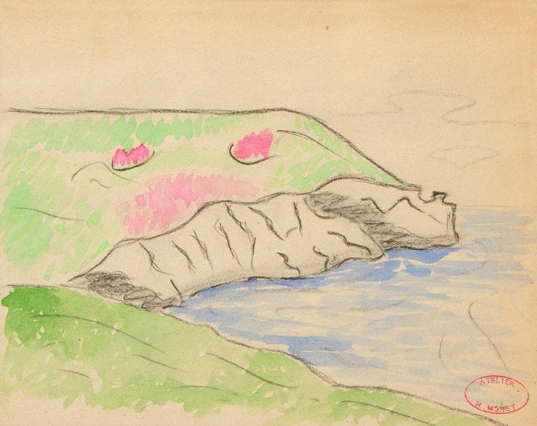 Henry MORET (1856-1913)

Bord de mer
Aquarelle et fusain.
Cachet de l'atelier en bas à droite.
18 x 23 cm