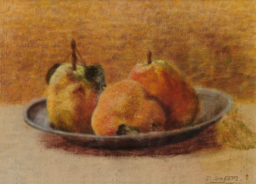 Paul SIEFFERT (1874-1957)

Nature morte aux poires
Huile sur papier.
Cachet de la signature en bas à droite.
23,5 x 32 cm