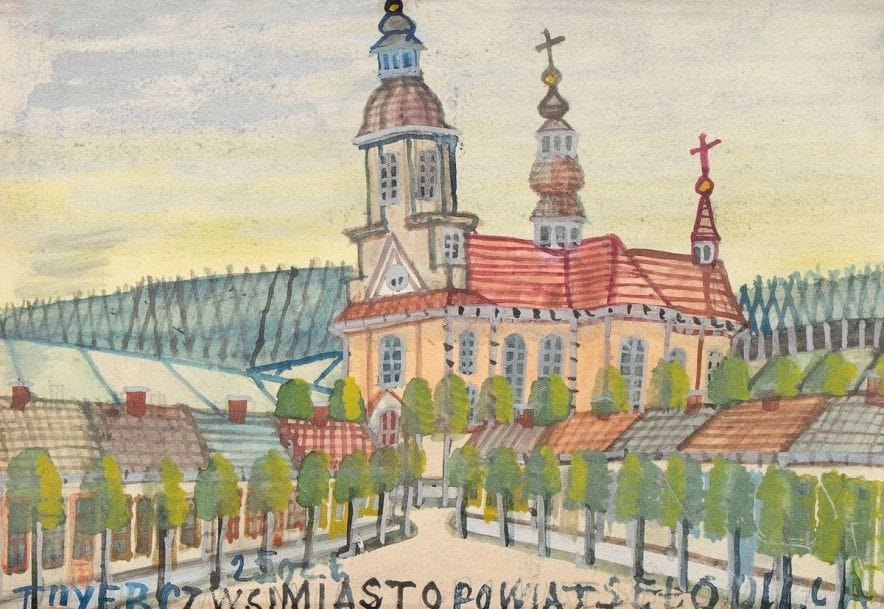 Krynicki NIKIFOR [polonais] (1895-1966)

Église
Gouache.
Annotée en pied.
17 x 24 cm