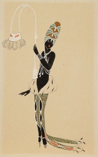 Romain de Tirtoff ERTE (1892-1990)

La Dernière fête, Porteur de masques, 1915
Gouache sur carton.
Tampons au dos.
24 x 15 cm
Commentaire:
Collection personnelle d'Erté provenant directement de son appartement du 21 rue Gutenberg à Boulogne.