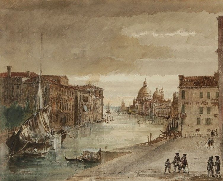 François-Victor SABATIER (1823-1891)

Venise, 12 septembre 1876
Dessin à l'encre et à l'aquarelle.
Signé et daté en bas à gauche.
30 x 38 cm