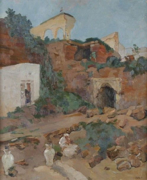 Elie - Anatole PAVIL (1873 - 1944)

Rabat, femme à Oudayas
Huile sur toile.
Signée par la fille de l'artiste en bas à droite.
73 x 60 cm

