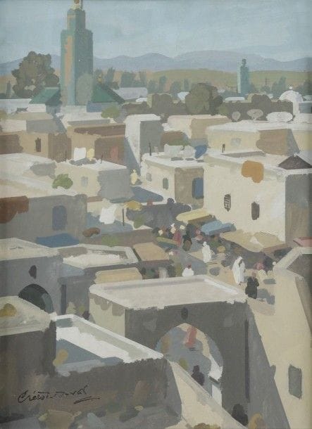 Raymond CRETOT - DUVAL (1895 - 1986)

Ville au Maroc, vers 1955
Gouache.
Signée en bas à gauche.
43 x 32 cm