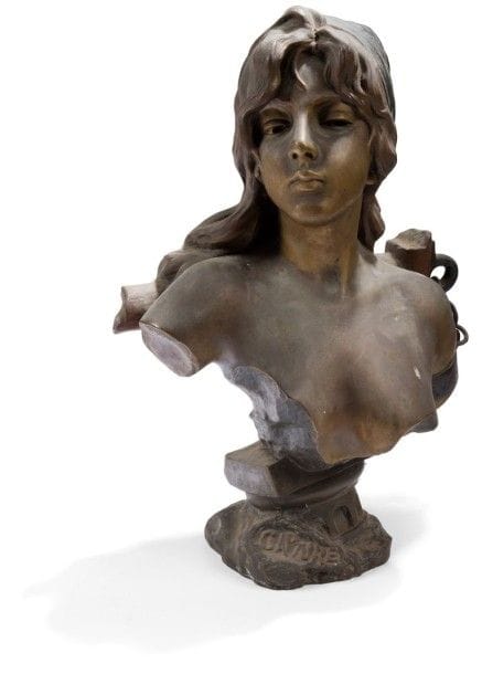 Emmanuel VILLANIS (1858-1914)


La capture
Sculpture. 
Épreuve en bronze, patine or et polychrome.
Fonte d'édition ancienne.
Signée E. VILLANIS sur les fers de la captive et titrée Capture sur la base.
Hauteur: 48 cm