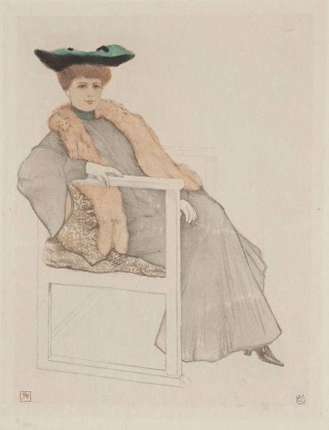 Richard RANFT (1862-1931)

Femme assise. 1903. Vernis mou, pointe sèche, aquatinte et roulette. 247 x 324. Rouir 205. Impression en couleurs. Belle épreuve sur simili-japon, numérotée. Ondulations dues à la pression au tirage, légèrement frottées. Toutes marges. Tirage à 50 épreuves. Timbre: L'Estampe nouvelle (L. 886). Ex-coll. H.-M. Petiet