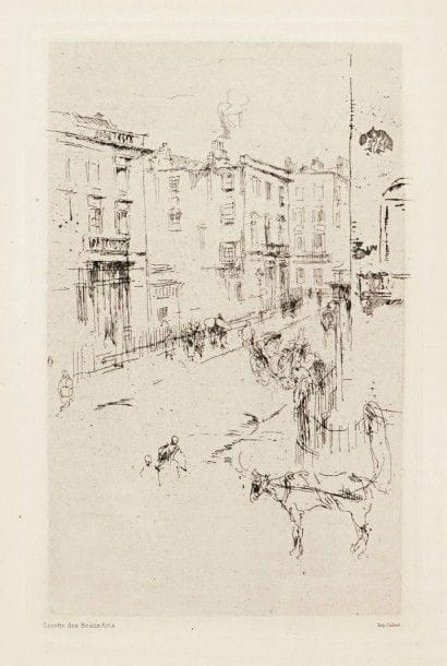 James Abbott Mc Neill Whistler (1834-1903)

Alderney Street. 1881. Eau-forte (galvano). 111 x 178. Kennedy 238. Très belle épreuve du tirage de la Gazette des Beaux-Arts. Petites marges