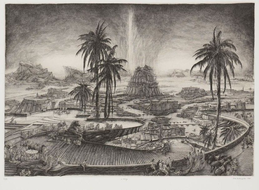 Érik DESMAZIÉRES (né en 1948)

Le Déluge. 1981. Eau-forte. 600 x 412. Fitch 64. Très belle épreuve sur vélin, numérotée, titrée, signée et datée au crayon. Très légère oxydation aux bords du feuillet. Toutes marges. Tirage à 90 épreuves