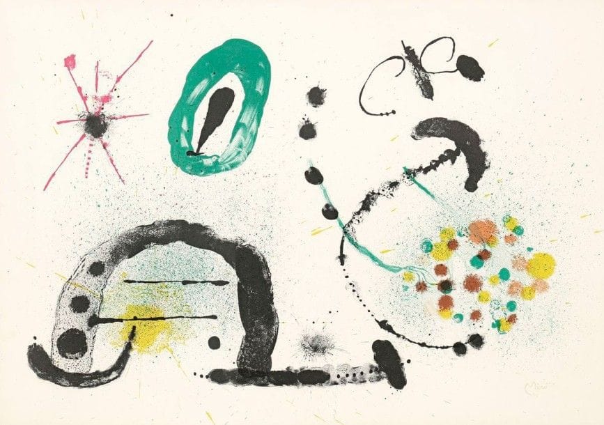 Joan MIRO (1893-1983)

La Fille du jardinier. 1963. Lithographie. [600 x 440]. Maeght 281. Impression en couleurs. Très belle épreuve sur vélin, ni signée ni numérotée. Toutes marges. Cadre