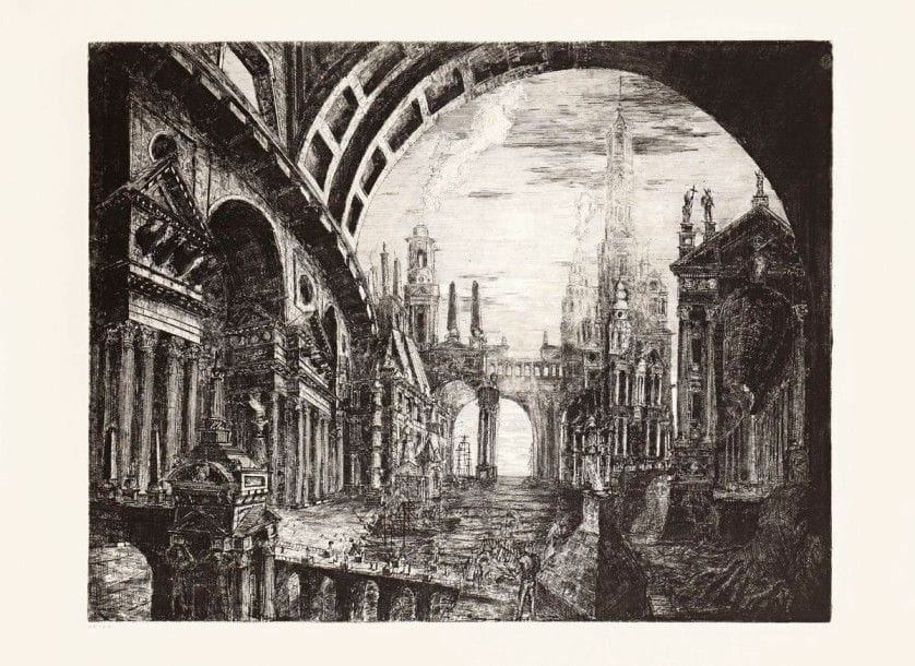 Laurent de Troïl (Laurent Guilmot, dit) (né en 1953)

Le Port. 1982. Eau-forte. 595 x 462. Très belle épreuve sur vélin, numérotée, signée et datée au crayon. Toutes marges. Tirage à 60 épreuves