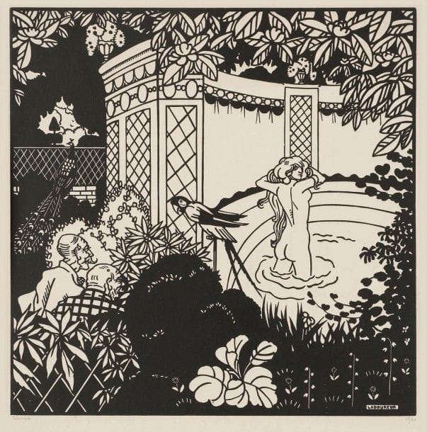 Jean-Emile LABOUREUR (1877-1943)

Suzanne au bain. 1913. Bois gravé. 348 x 350. Laboureur 699. Très belle épreuve sur vergé crème, signée et numérotée à la mine de plomb. Quelques rousseurs éparses. Toutes marges. Tirage à 40 épreuves. Ex-coll. H.-M. Petiet