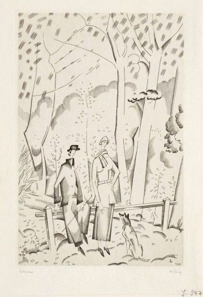 Jean-Emile LABOUREUR (1877-1943)

En forêt. 1922. Burin. 140 x 215. Laboureur 247. Très belle épreuve sur vergé ancien azuré, signée et numérotée au crayon. Toutes marges. Tirage à 64 épreuves
