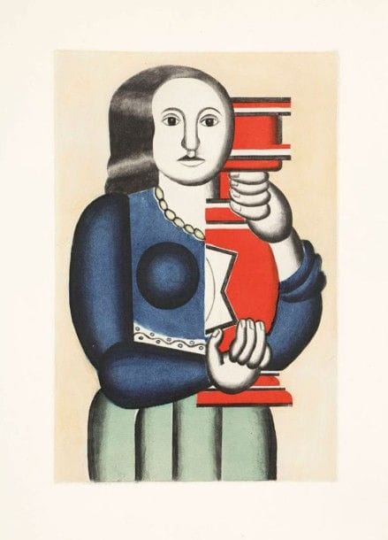 Fernand Léger (1881-1955) (d'après)

Femme à la cruche. 1928. Gravé par Jacques Villon. 314 x 470. Ginestet et Pouillon 660; Saphire p. 249. Impression en couleurs. Très belle et fraîche épreuve sur vélin blanc. Toutes marges. Édition de la Chalcographie du Louvre (timbre sec: Lugt 1695a)