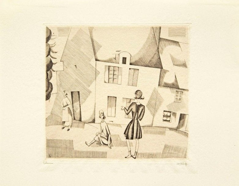 Jean-Emile LABOUREUR

La Petite place (Le Croisic). 1922. Burin. 158 x 171. Laboureur 242. Parfaite épreuve sur vélin blanc mince, signée et numérotée au crayon. Toutes marges. Tirage à 52 épreuves