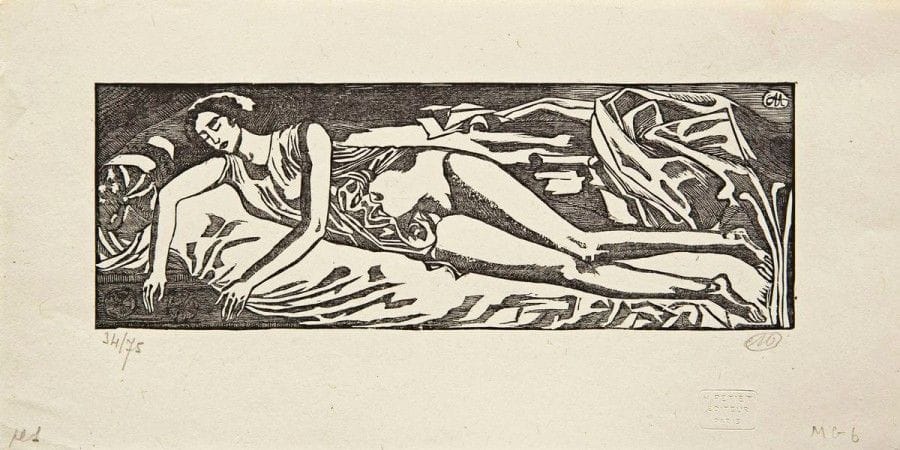 Aristide MAILLOL

Femme étendue sur une draperie. Vers 1895. Gravure sur bois. 79 x 224. Guérin 6. Très belle et fraîche épreuve sur chine volant, numérotée et signée du monogramme au crayon. Toutes marges. Tirage à 75 épreuves. Timbre sec : H. Petiet éditeur Paris (Lugt 2021a)