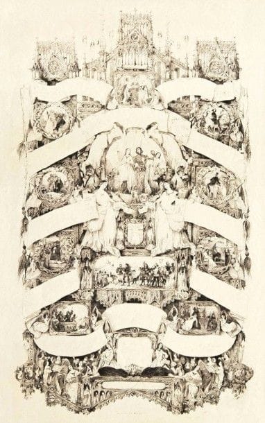 Célestin NANTEUIL

La Jolie Fille de La Garde. 1836. Eau-forte. 675 x 440. Beraldi 30. Superbe et rarissime épreuve, avant divers travaux et avant toute lettre, rognée à lintérieur du coup de planche. Traces de plis souples horizontaux, à peine visibles au recto. Diverses salissures éparses. Bande claire doxydation en tête du feuillet. Ex-coll. H. Beraldi (Lugt 430). 
« Lune des plus grandes eaux-fortes originales connues » (Beraldi). 
« son chef-duvre dessiné, La jolie fille de la Garde, est probablement, par ses dimensions et ses qualités décoratives, préparatoire à la gravure de même sujet illustrant un chant populaire du Bourbonnais. Il est aujourdhui conservé au musée du Louvre (inv. RF 5940). » (http://www.marquesdecollections.fr)