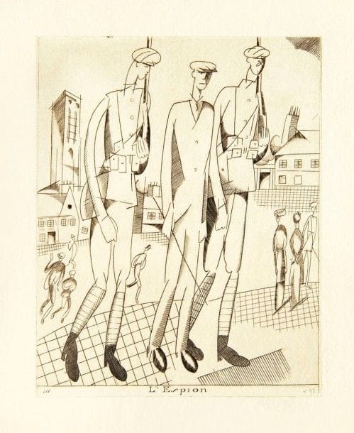 Jean-Emile LABOUREUR

Petites images de la guerre sur le front britannique. Paris, Vernant, 1916. Une plaquette, 235 x 290, contenant 9 gravures au burin, Laboureur 144-152, précédées d?une Lettre sur les spectacles de la guerre de Roger Allard. Très belles épreuves en état définitif avec le numéro et le titre gravés en pied du sujet, sur feuillet de vélin mince blanc remplié, portant le titre typographié sur le 1er plat, numérotées au crayon dans l?angle inférieur droit du sujet. Quelques rares et légères rousseurs. L?un des 120 exemplaires, numéroté et signé par l?artiste à la plume et à l?encre. Chemise de vélin fort typographiée et portefeuille décoré de l?édition (ce dernier légèrement défraîchi)