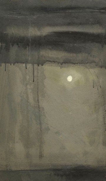 Francisco Pistolesi né en 1956Effet de lune sur la fenêtre, 1989Huile sur toile Signée, datée et située « Madrid » au dos81 x 48 cm 