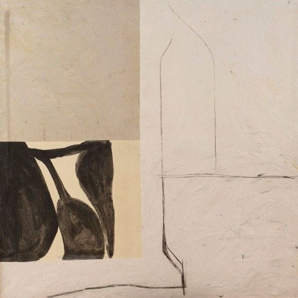 Chus Garcia-Fraile né en 1971Natura IV, 1991Peinture et matière sur toile Signée, titrée et datée au dos 130 x 130 cm 
