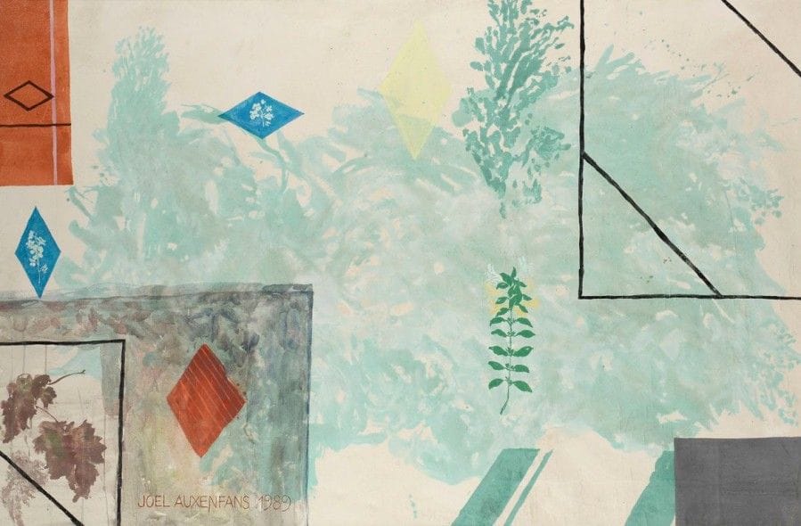 Joël Auxenfans né en 1962Le Matin à la campagne, 1989Huile sur toile Signée en bas Titrée, datée et située « Gironville » au dos130 x 198 cm 