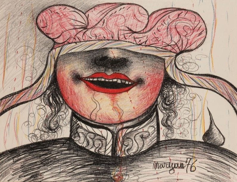 Pinchas Burstein dit Mary MARYAN [polonais] (1927-1977)

Personnage, 1976
Crayon gras.
Signé et daté en bas à droite.
56 x 70 cm

Provenance:
Galerie Ariel, Paris.
