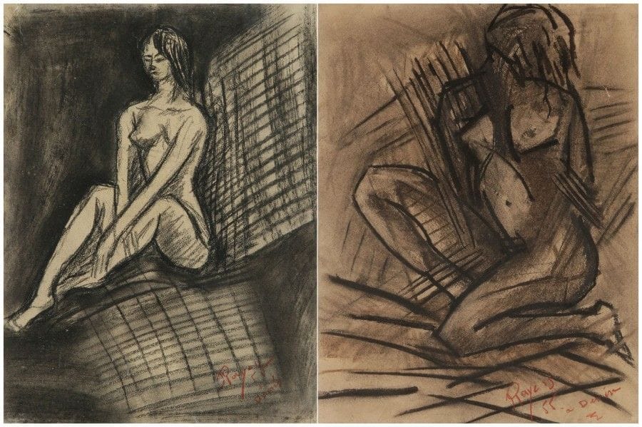 Aref EL-RAYESS [libanais] (1928-2005)

Nus, 1955
2 fusains.
Signés, datés et dédicacés en bas à droite.
31 x 24 cm chaque


Provenance:
Offerts par l'artiste à l'actuel propriétaire.
