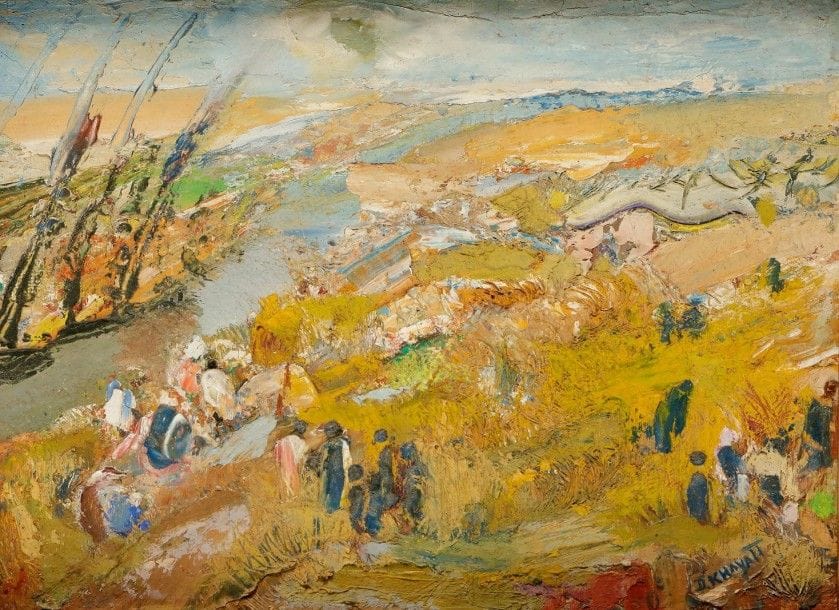 Dora KHAYATT [égyptienne] (1912-1986)

Paysage d'Égypte, 1954
Huile sur panneau.
Signée en bas à droite.
Signée, datée et titrée au dos.
27 x 35 cm
