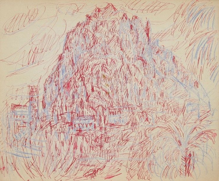 Fahr-el-Nissa ZEID [turque] (1901-1991)

Album de Nice, 1952
Carnet de 27 aquarelles et encres.
1 / Paysage
2 / Vence, le restaurant 28 jan
3 / Composition, Vence le 28 jan
4 / Composition, Vence
5 / Composition, Vence
6 / Composition, signée
7 / Composition, signée Fahr
8 / Composition
9 / Composition, Vence
10 / Composition (au verso Avant d'aller à la chapelle)
11 / Composition
12 / Bord de mer (Nice ?)
13 / Dans la rue, daté 1952
14 / Promenade des anglais, Nice le 2 février matin soleil... (au verso petit mot manuscrit d'Alain Gheerbrant «» Des temps venus et à venir du fond des mers et ailleurs toujours ailleurs»»)
15 à 18 / Vive l'éternité, long texte sur son mariage.
19 / L'Autel
20 / Devant la croix
21 / Vitraux
22 / Religieux
23 / L'Autel
24 / Dans l'église
25 / Dans l'église
26 / Femme à l'enfant
27 / La Balustrade
32 x 39 cm

Provenance:
Ancienne collection Alain Gheerbrant, Paris.»
