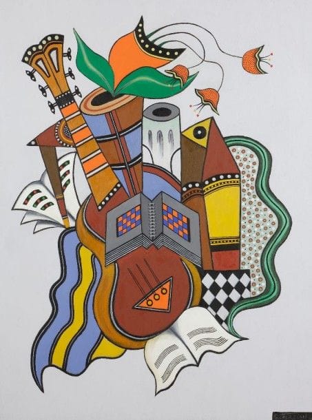 Georges TERZIAN (né en 1939)

Bouquet à la guitare
Huile sur toile.
Signée en bas à droite.
Signée et titrée au dos.
130 x 97 cm