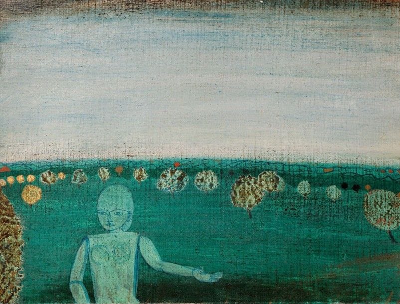 René BRÔ (1930-1986)

Personnages dans un paysage
Huile sur toile.
27 x 35 cm

