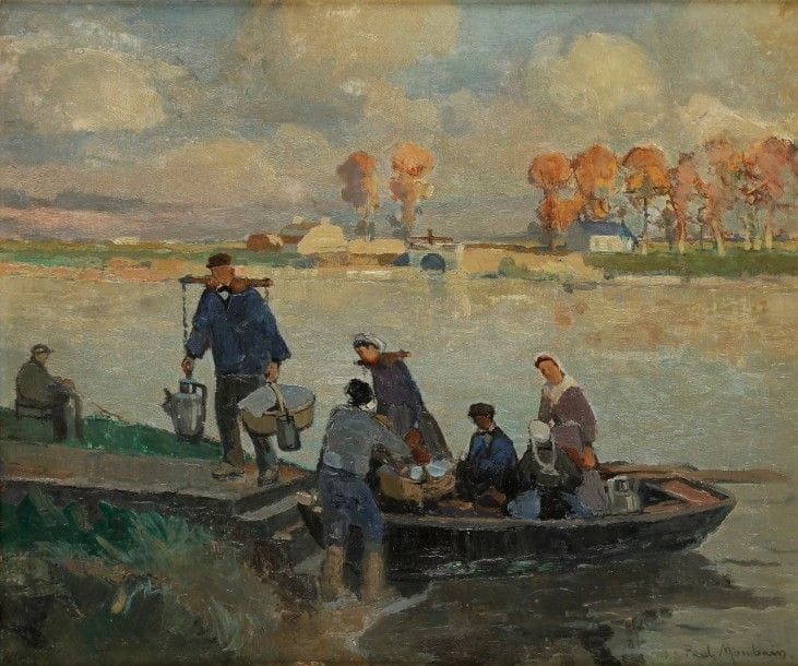 Paul MORCHAIN (1876-1939)

Laitiers charentais
Huile sur carton.
Signée en bas à droite.
Signée et titrée au dos.
38 x 46 cm
