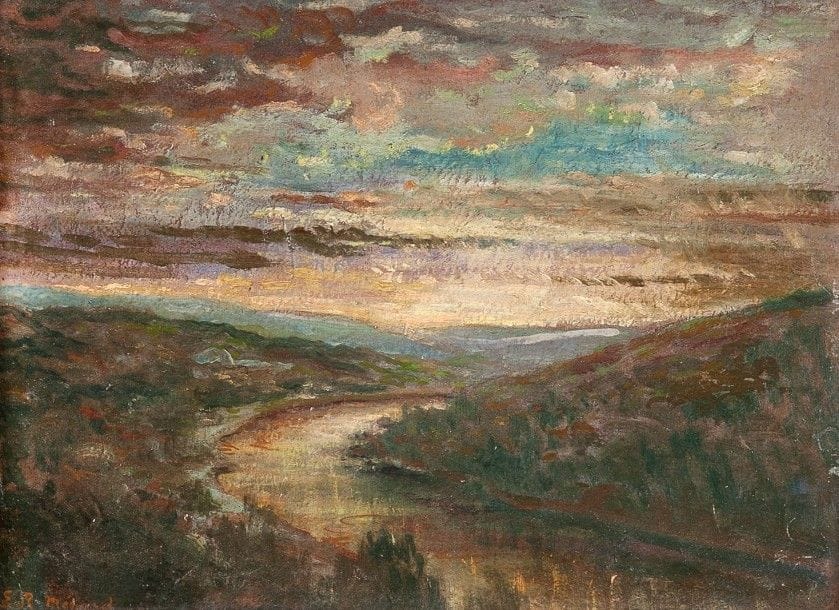ÉMILE RENÉ MENARD (1861-1930)

Le Calme
Huile sur carton.
Signée en bas à gauche.
19.5 x 25.5 cm
Provenance:
Vente de la collection J. Claretie, Hôtel Drouot, Salle 6, 8 mai 1914