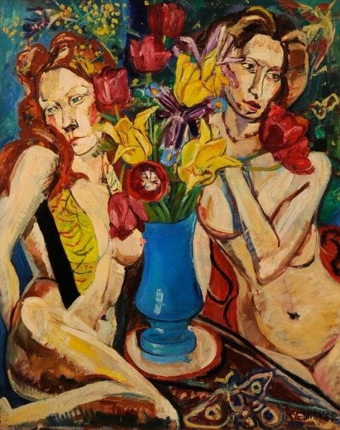 François DESNOYER (1894-1972)

Deux nus et vase de fleurs
Huile sur panneau parqueté.
Signée en bas à droite.
100 x 81 cm

Commentaire:
L'oeuvre figurera au Catalogue Raisonné actuellement en préparation.
