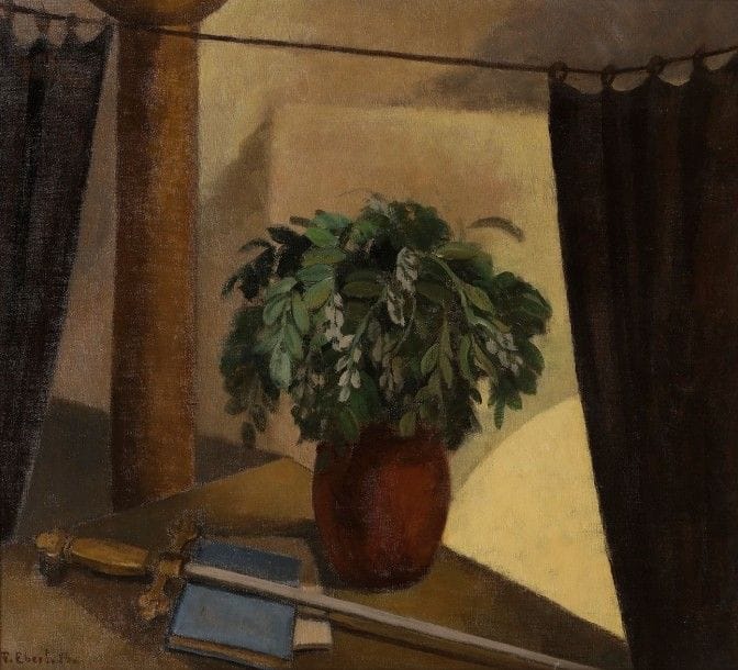 François EBERL (1887-1962)

L'Acacia ou Symboles maçonnique, 1954
Huile sur toile.
Signée et datée en bas à gauche.
(Petites restaurations).
70 x 81 cm
Commentaire:
On joint le Bulletin du Centre de Documentation du Grand Orient de France de novembre-décembre 1962 rendant hommage à François Eberl (page 95 et 96).
