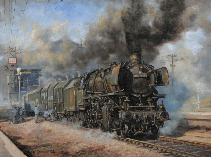 Charles DROUOT (né en 1955)

Locomotive modèle 44 1.5.0
Huile sur panneau.
Signée en bas à gauche.
30 x 40 cm
